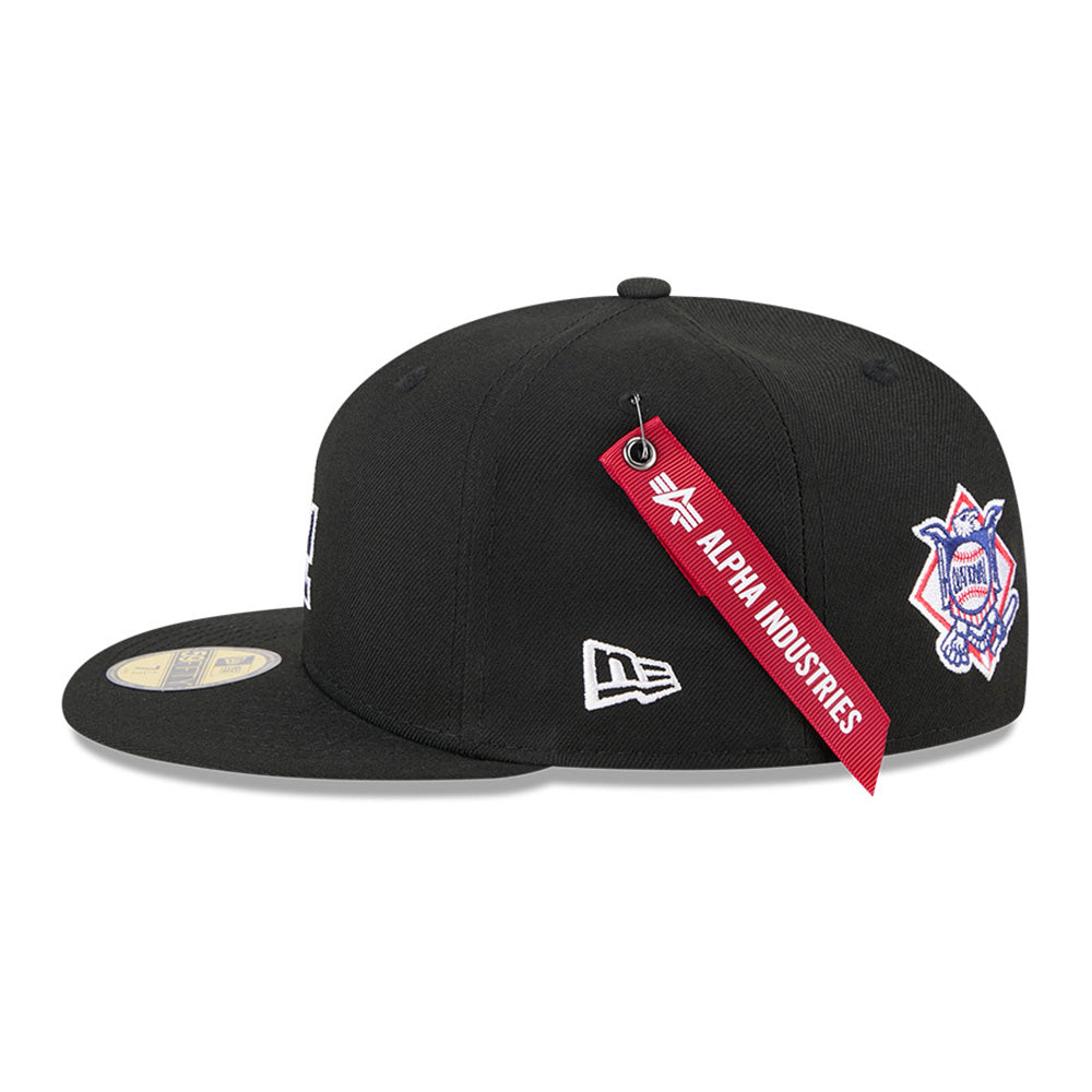 New Era Los Angeles Dodgers Alpha Industries JKT2460 Black 59FIFTY Fitted Cap