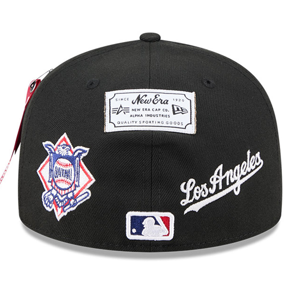 New Era Los Angeles Dodgers Alpha Industries JKT2460 Black 59FIFTY Fitted Cap