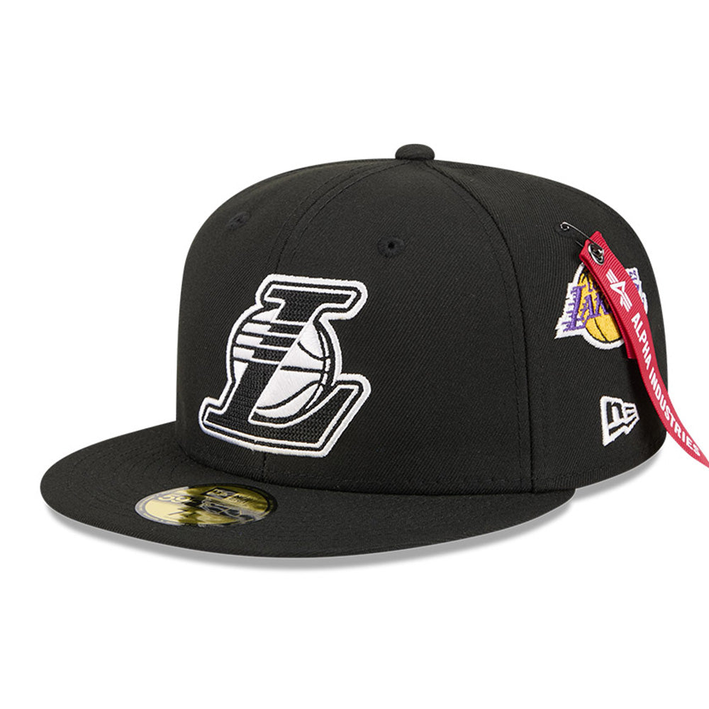 New Era Los Angeles Lakers Alpha Industries 26164 Black 59FIFTY Fitted Cap (ONLINE EXCLUSIVE)