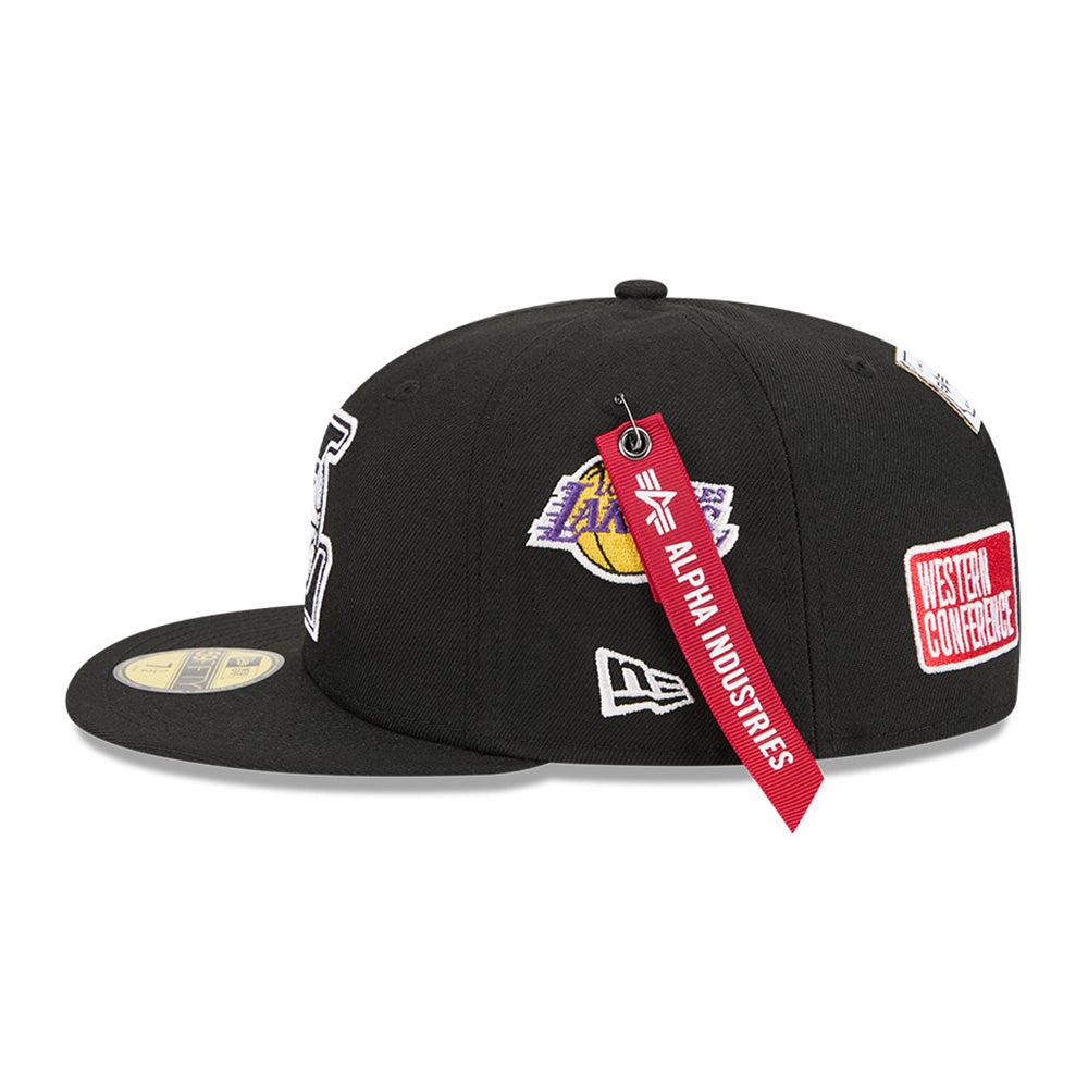 New Era Los Angeles Lakers Alpha Industries 26164 Black 59FIFTY Fitted Cap (ONLINE EXCLUSIVE)
