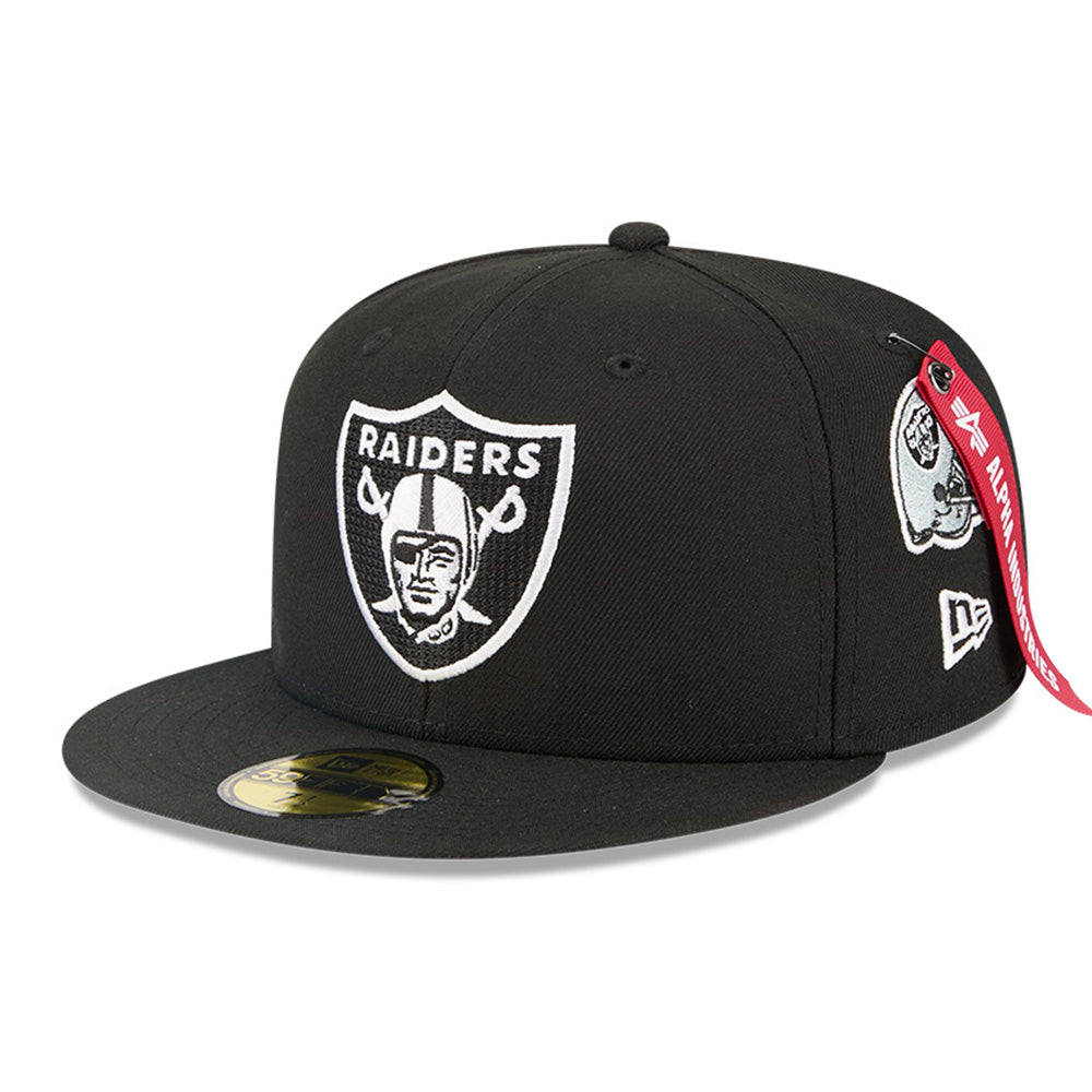 New Era Las Vegas Raiders Alpha Industries JKT2460 Black 59FIFTY Fitted Cap (ONLINE EXCLUSIVE)