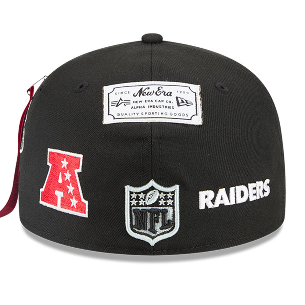 New Era Las Vegas Raiders Alpha Industries JKT2460 Black 59FIFTY Fitted Cap (ONLINE EXCLUSIVE)