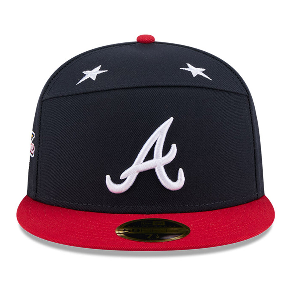 New Era Atlanta Braves 2025 MLB All Star Game Navy Red 59FIFTY Split Panel Fitted Cap