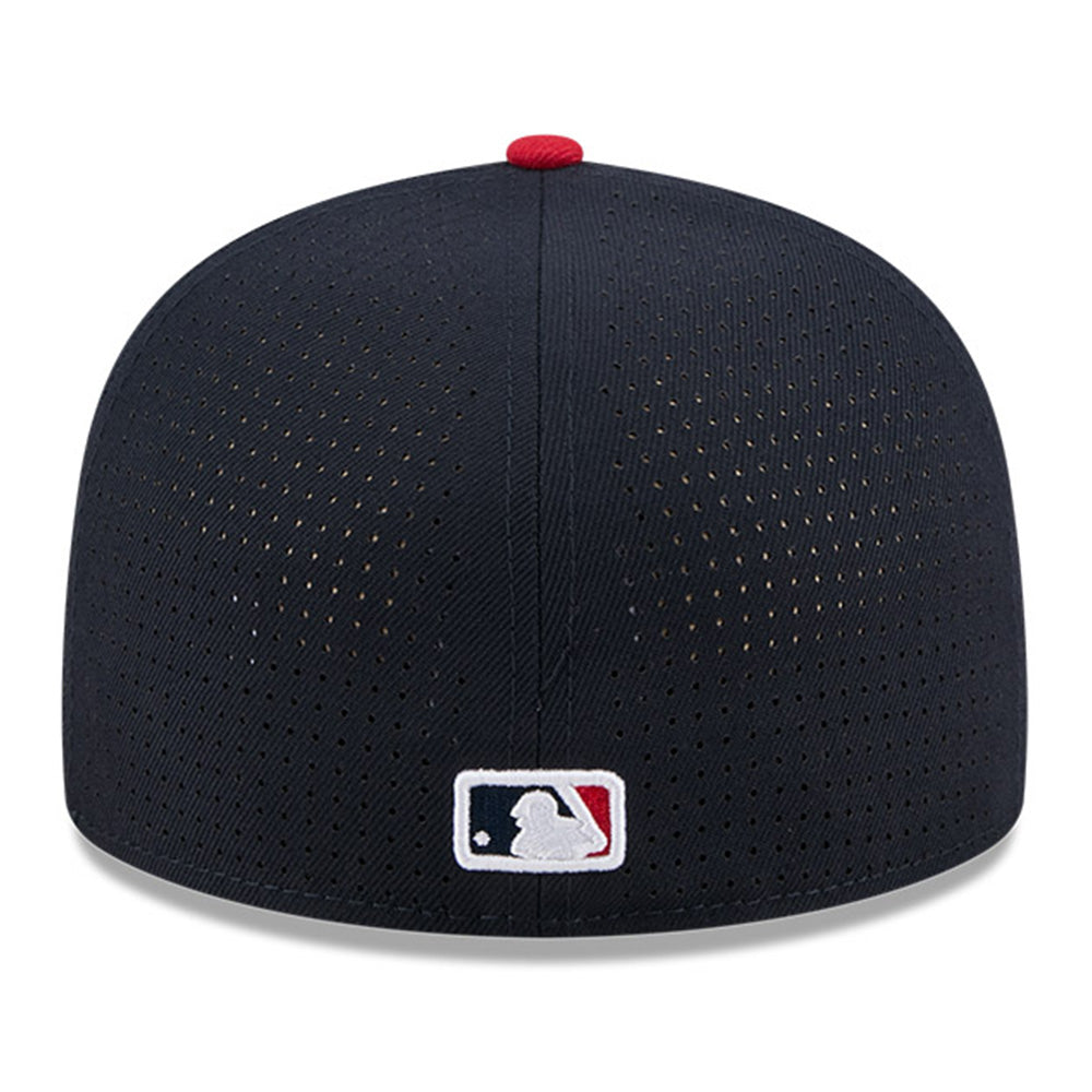 New Era Atlanta Braves 2025 MLB All Star Game Navy Red 59FIFTY Split Panel Fitted Cap