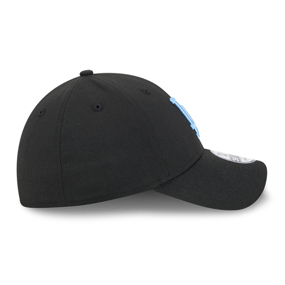 New Era Los Angeles Dodgers Q325 Sky Blue Black 39THIRTY Stretch Fitted Cap