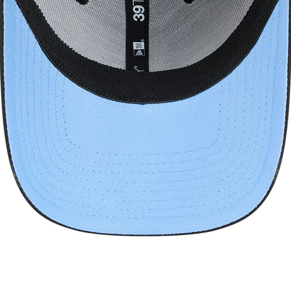 New Era Los Angeles Dodgers Q325 Sky Blue Black 39THIRTY Stretch Fitted Cap