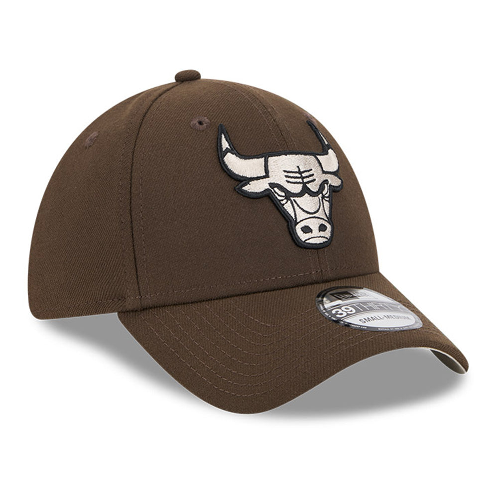 New Era Chicago Bulls Walnut Black Stone 39THIRTY Stretch Adjustable Cap