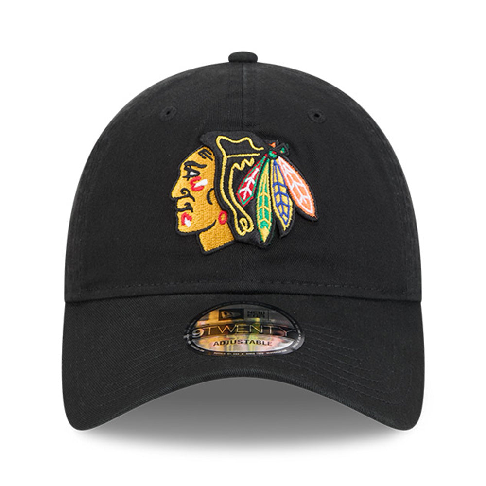 New Era Chicago Blackhawks Black Washed 9TWENTY Adjustable Cap