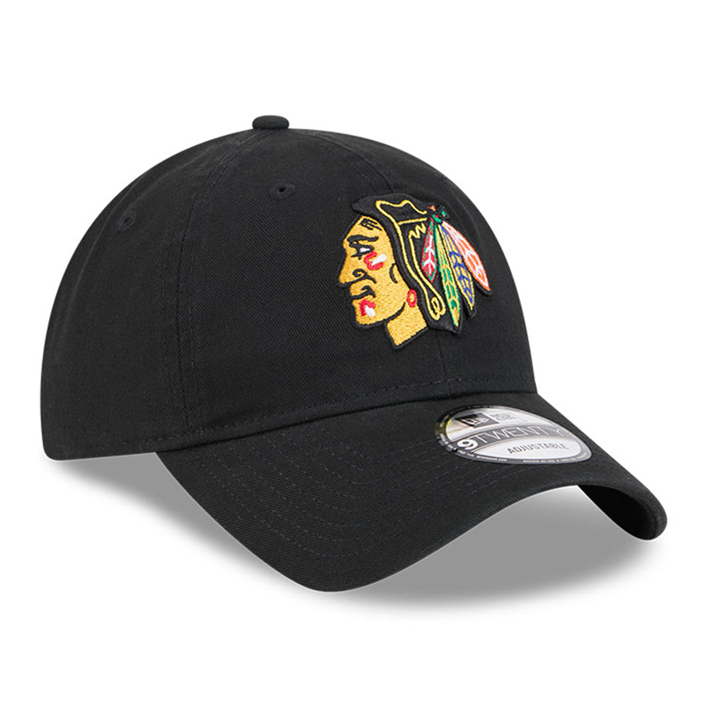 New Era Chicago Blackhawks Black Washed 9TWENTY Adjustable Cap