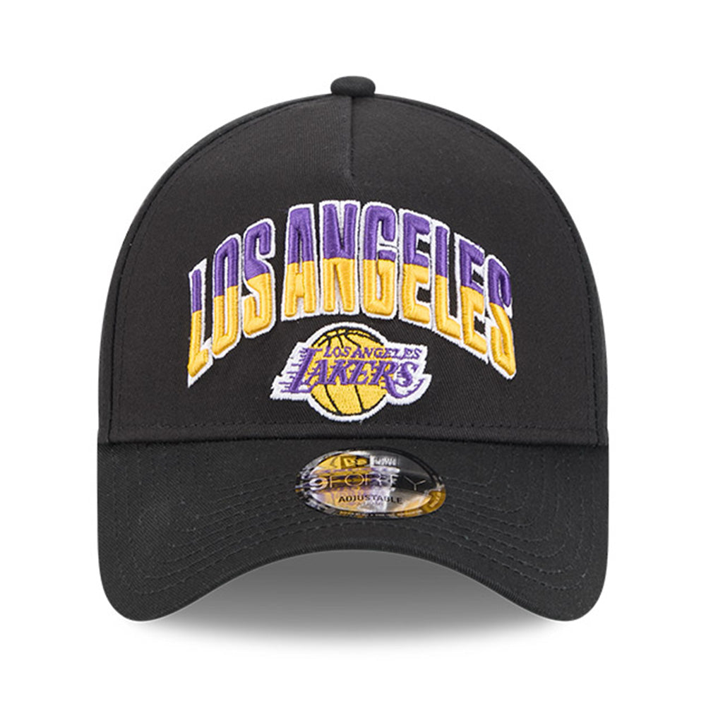 New Era Los Angeles Lakers NBA Arch Black 9FORTY A-Frame Adjustable Cap