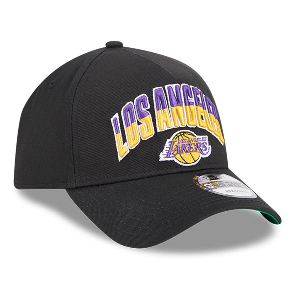 New Era Los Angeles Lakers NBA Arch Black 9FORTY A-Frame Adjustable Cap