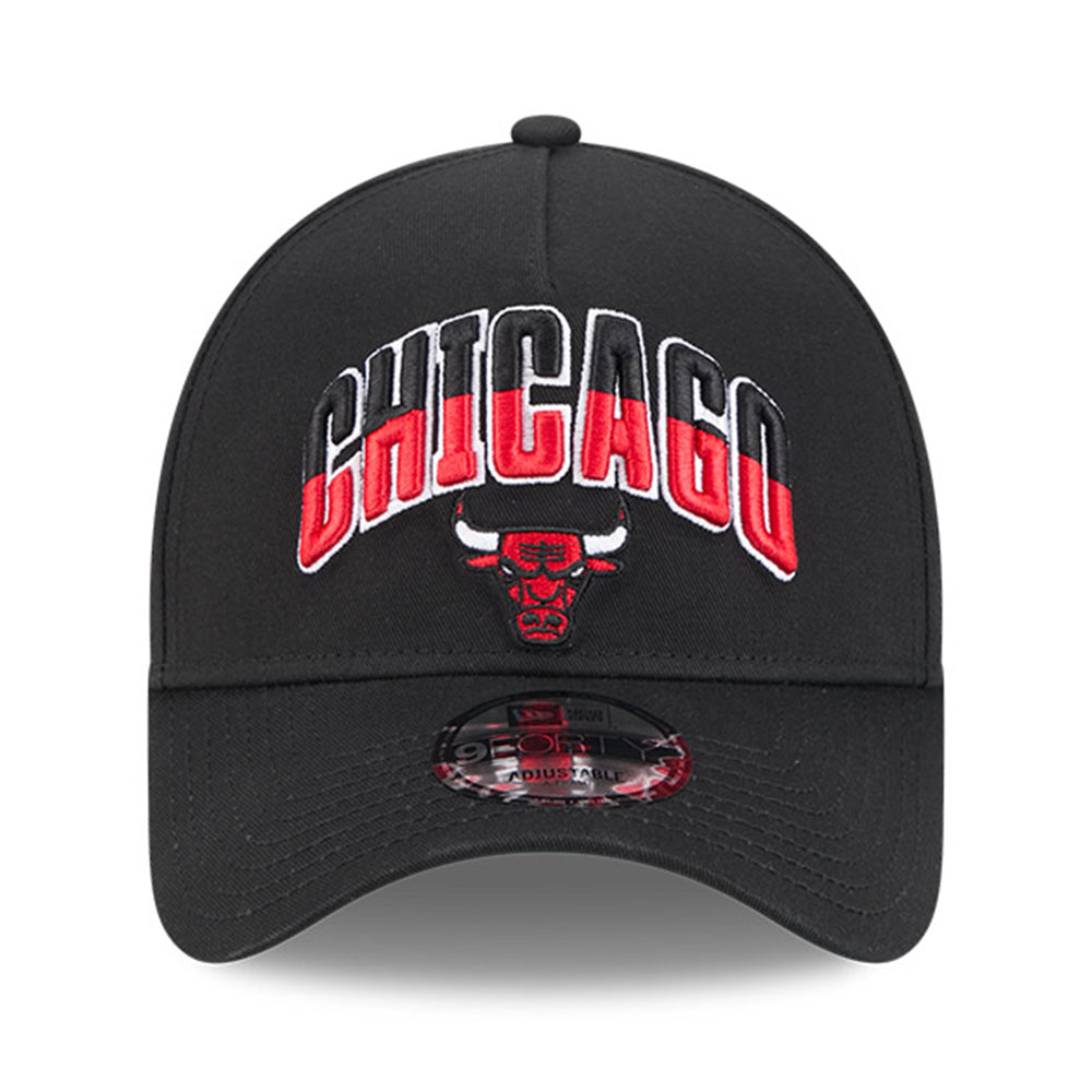 New Era Chicago Bulls NBA Arch Black 9FORTY A-Frame Adjustable Cap