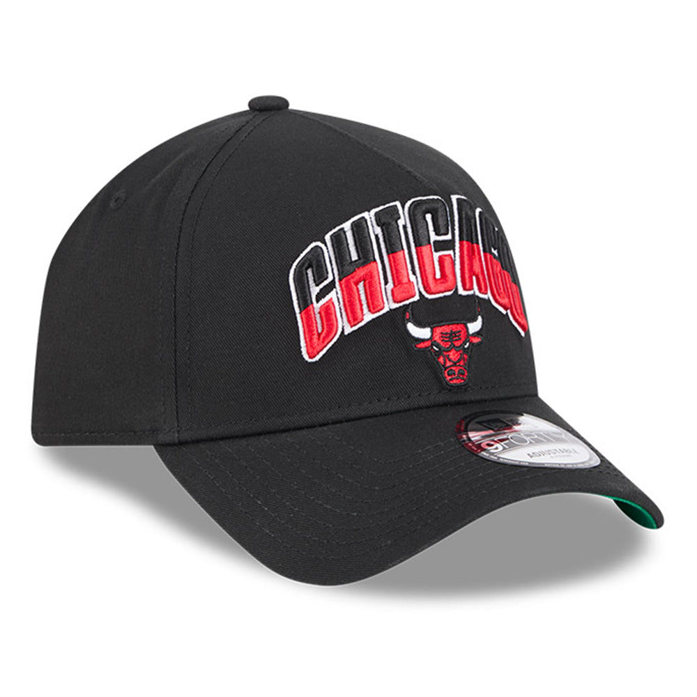 New Era Chicago Bulls NBA Arch Black 9FORTY A-Frame Adjustable Cap