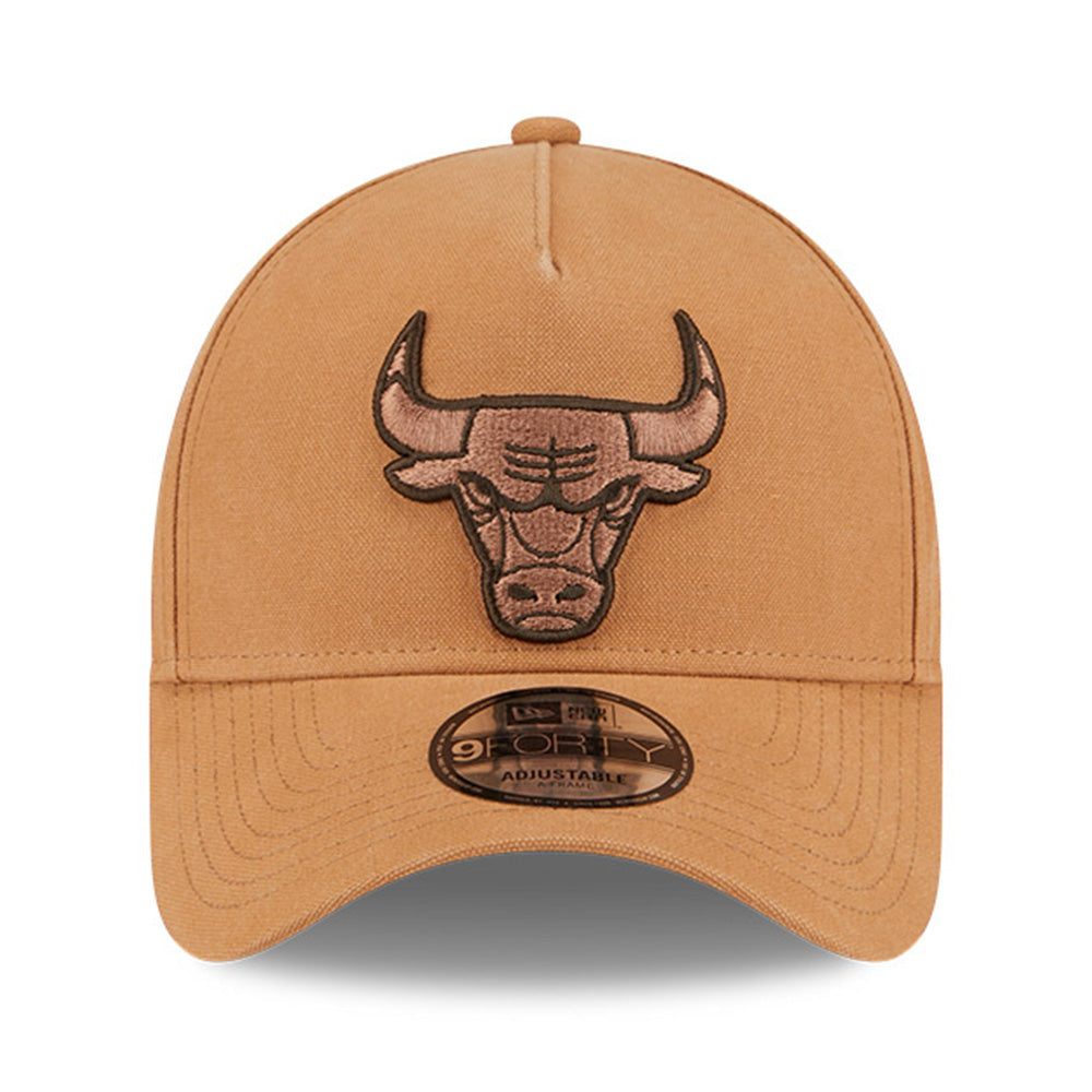 New Era Chicago Bulls Washed Canvas Bronze 9FORTY A-Frame Adjustable Cap