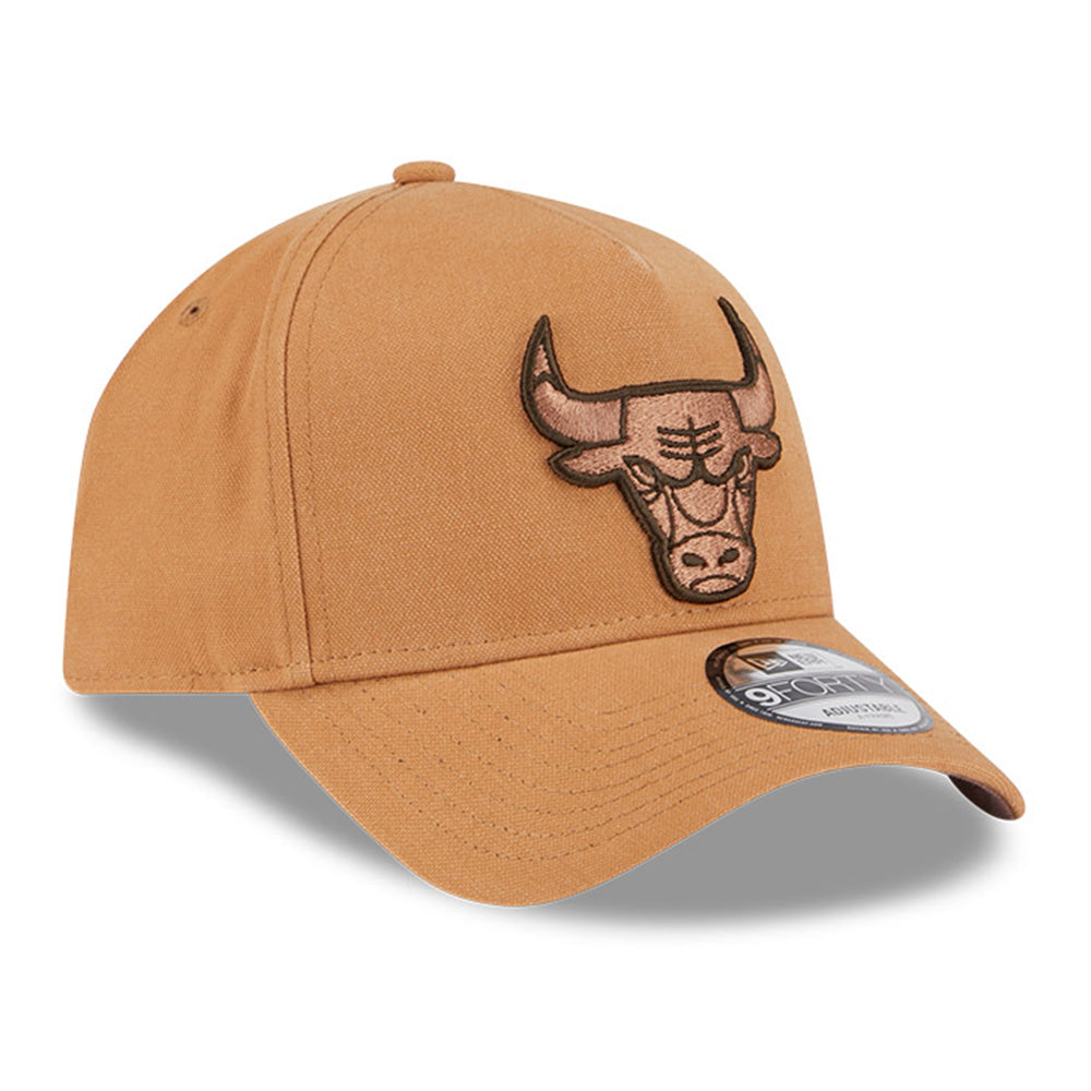 New Era Chicago Bulls Washed Canvas Bronze 9FORTY A-Frame Adjustable Cap