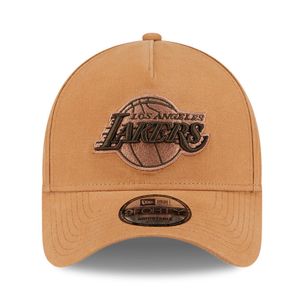 New Era Los Angeles Lakers Washed Canvas Bronze 9FORTY A-Frame Adjustable Cap