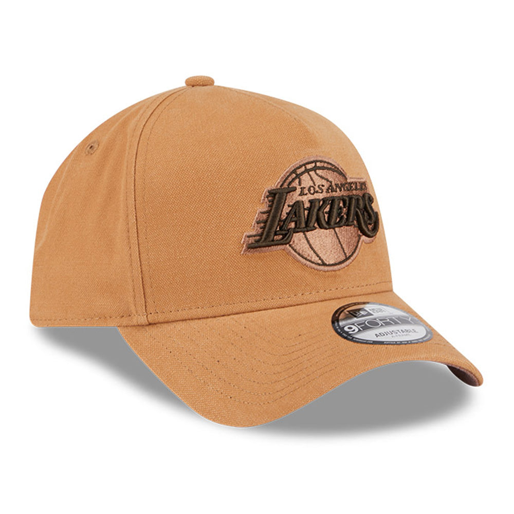 New Era Los Angeles Lakers Washed Canvas Bronze 9FORTY A-Frame Adjustable Cap