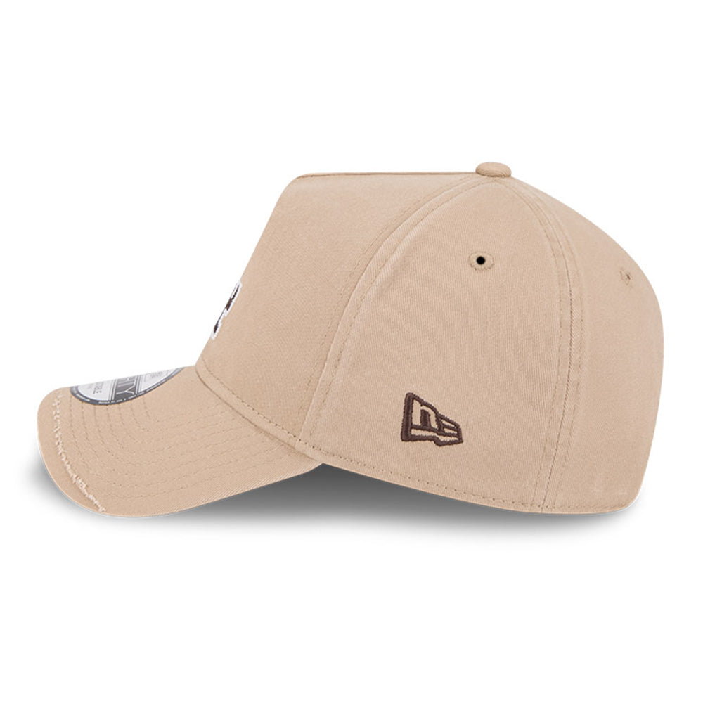 New Era Los Angeles Dodgers Visor Distress Camel 9FORTY A-Frame Adjustable Cap