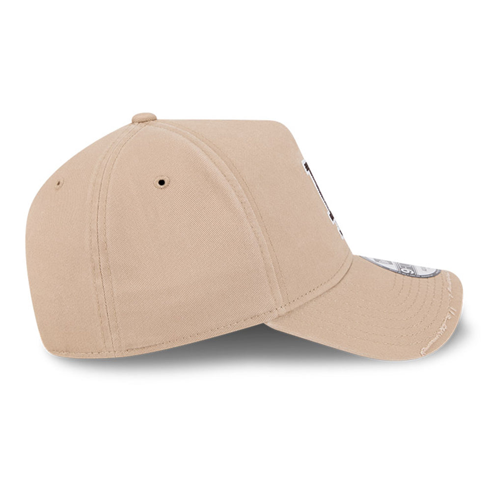 New Era Los Angeles Dodgers Visor Distress Camel 9FORTY A-Frame Adjustable Cap