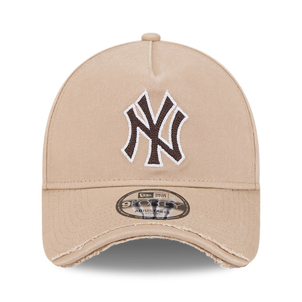 New Era New York Yankees Visor Distress Camel 9FORTY A-Frame Adjustable Cap