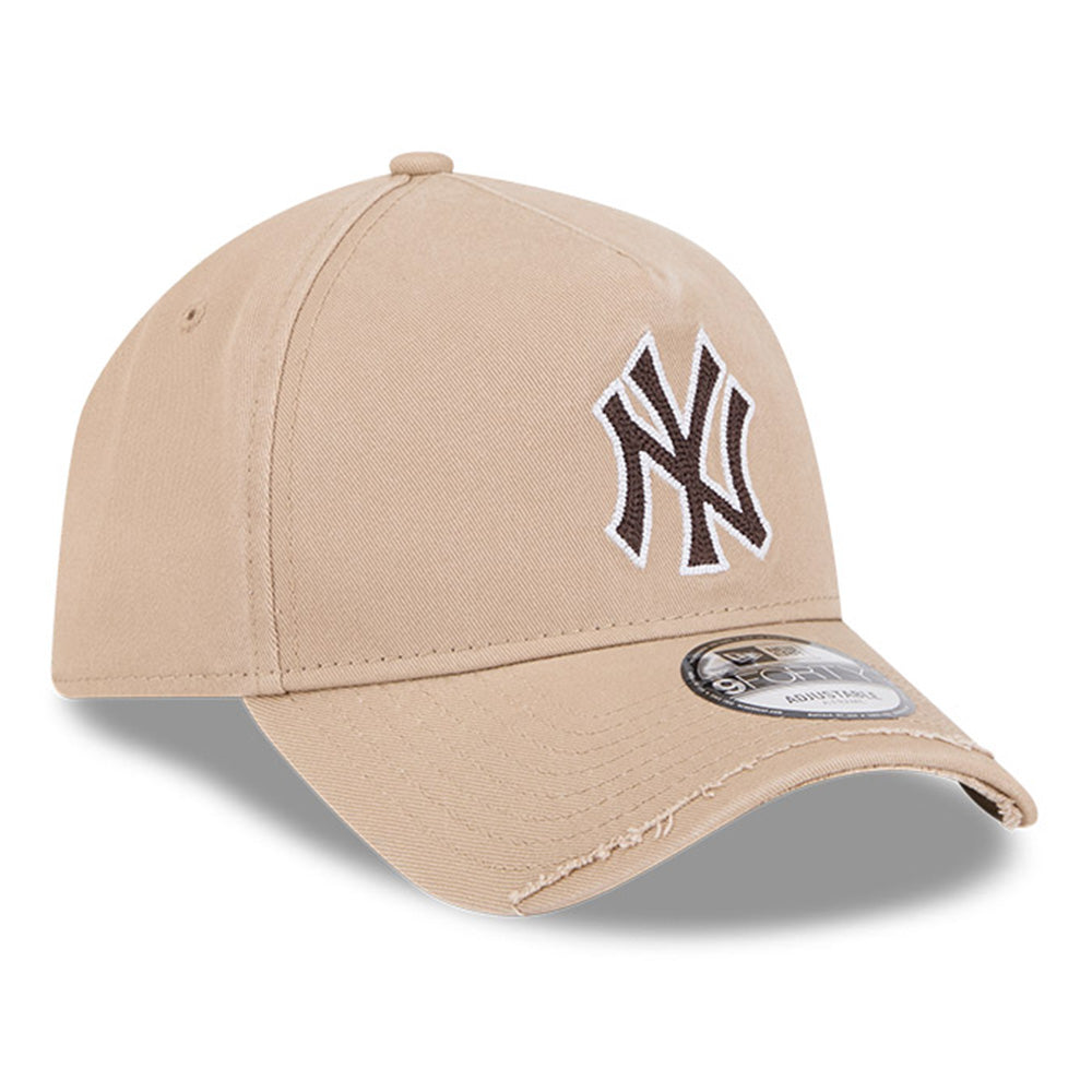 New Era New York Yankees Visor Distress Camel 9FORTY A-Frame Adjustable Cap