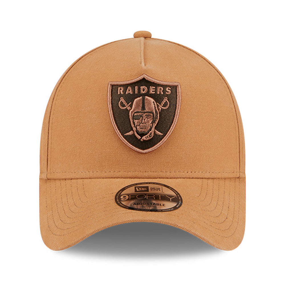 New Era Las Vegas Raiders Washed Canvas Bronze 9FORTY A-Frame Adjustable Cap