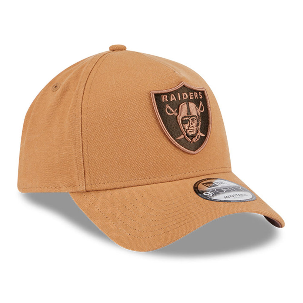 New Era Las Vegas Raiders Washed Canvas Bronze 9FORTY A-Frame Adjustable Cap