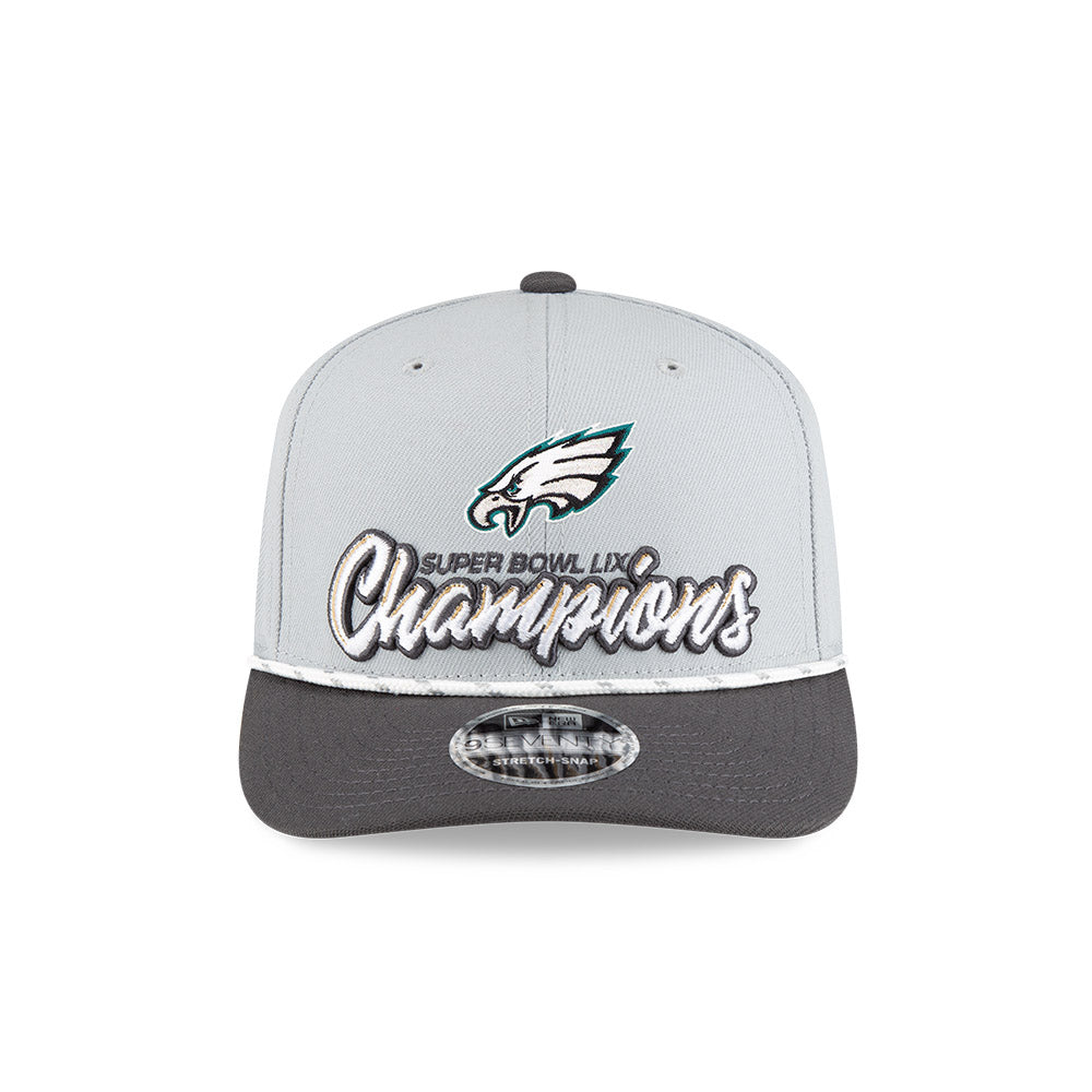 Philadelphia Eagles NFL Superbowl Champion LIX Dark Grey 9SEVENTY Stretch Snapback Cap (PRE-ORDER)