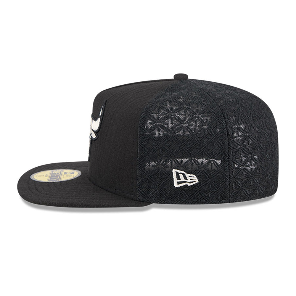 New Era Chicago Bulls NBA 2025 59FIFTY Day Black 59FIFTY A-Frame Fitted Cap