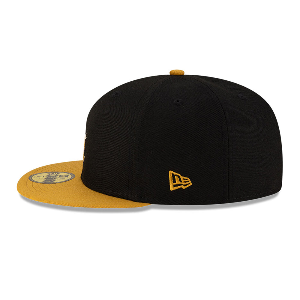 New Era Los Angeles Dodgers Gold Logo MLB 2025 59FIFTY Day Black Gold 59FIFTY Fitted Cap