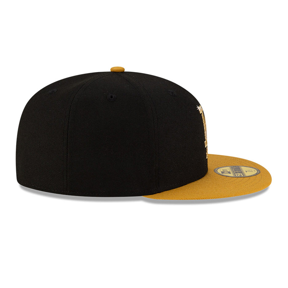 New Era Los Angeles Dodgers Gold Logo MLB 2025 59FIFTY Day Black Gold 59FIFTY Fitted Cap