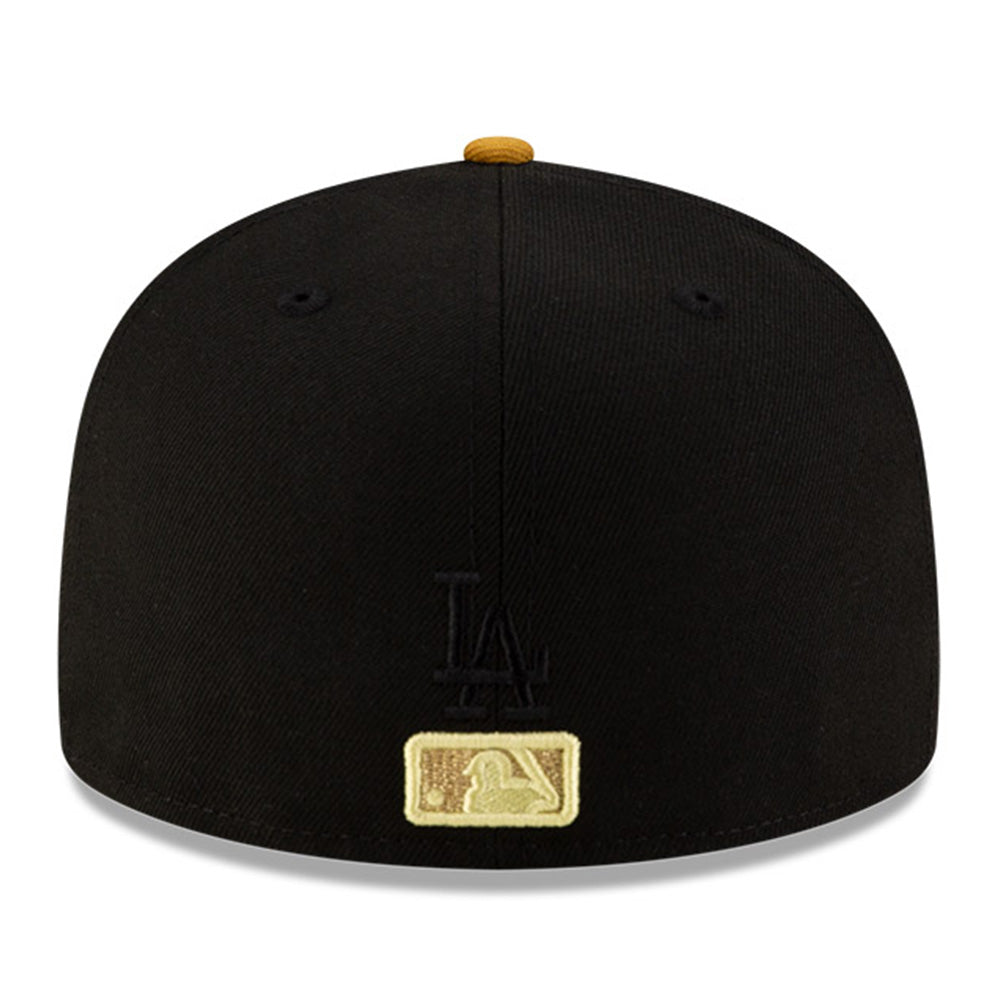New Era Los Angeles Dodgers Gold Logo MLB 2025 59FIFTY Day Black Gold 59FIFTY Fitted Cap