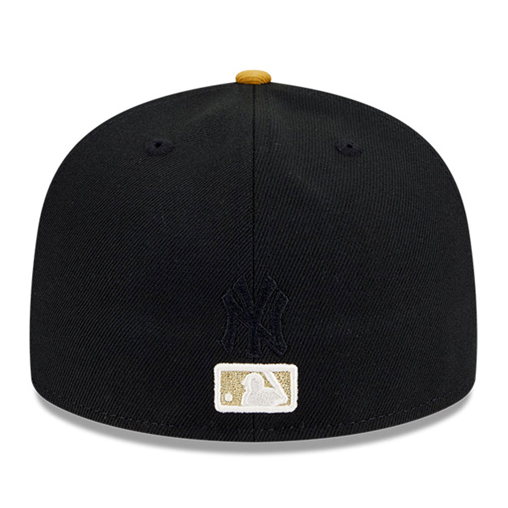 New Era New York Yankees Gold Logo MLB 2025 59FIFTY Day Black Gold 59FIFTY Fitted Cap
