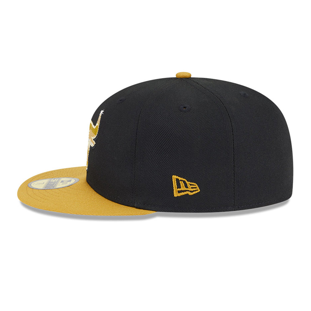 New Era Chicago Bulls Gold Logo NBA 2025 59FIFTY Day Black Gold 59FIFTY Fitted Cap