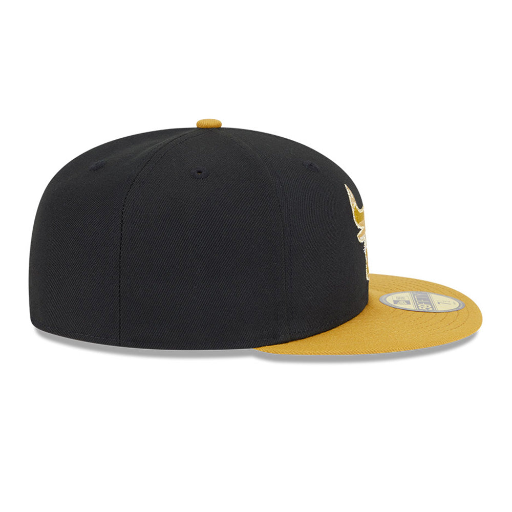 New Era Chicago Bulls Gold Logo NBA 2025 59FIFTY Day Black Gold 59FIFTY Fitted Cap