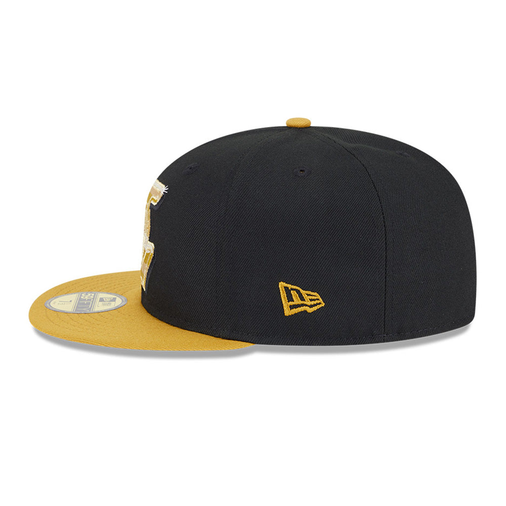 New Era Los Angeles Lakers Gold Logo NBA 2025 59FIFTY Day Black Gold 59FIFTY Fitted Cap
