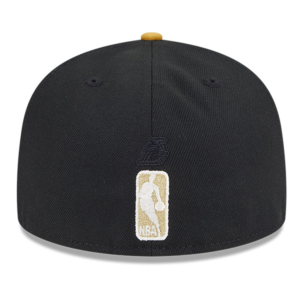 New Era Los Angeles Lakers Gold Logo NBA 2025 59FIFTY Day Black Gold 59FIFTY Fitted Cap