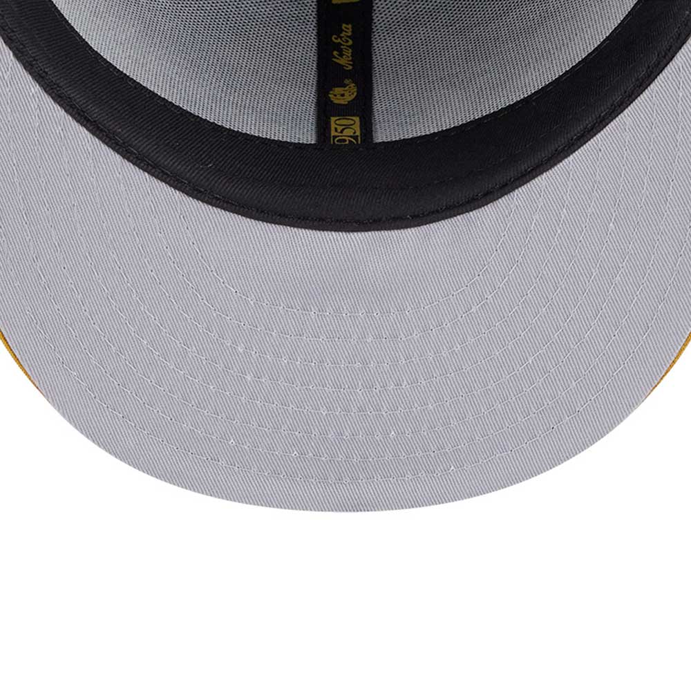 New Era Chicago Black Hawks Gold Logo NHL 2025 59FIFTY Day Black Gold 59FIFTY Fitted Cap