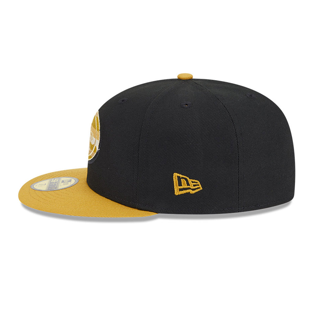 New Era San Francisco 49ers Gold Logo NFL 2025 59FIFTY Day Black Gold 59FIFTY Fitted Cap
