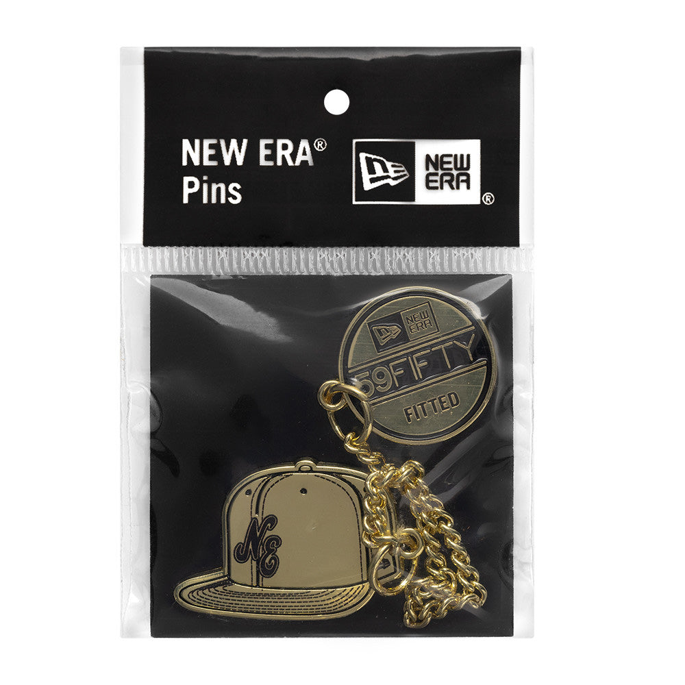 New Era Cap Sticker 2025 59FIFTY Day Black and Gold Pin Accessory