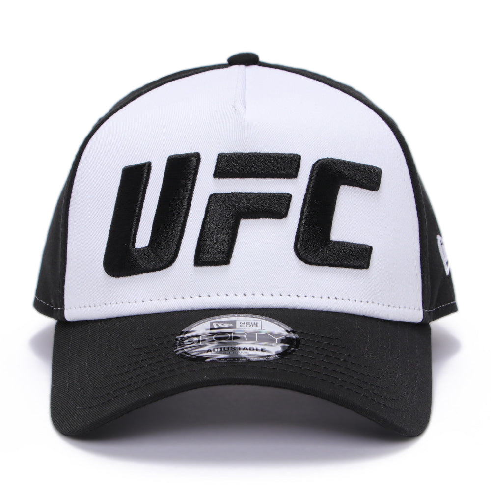 New Era UFC Ultimate Fighting Core White Black 9FORTY A-Frame Trucker Snapback Cap