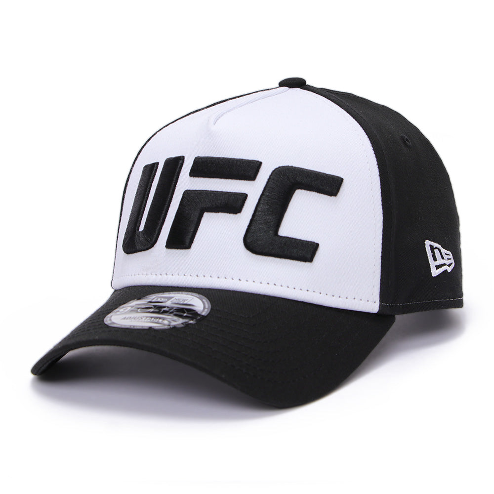 New Era UFC Ultimate Fighting Core White Black 9FORTY A-Frame Trucker Snapback Cap