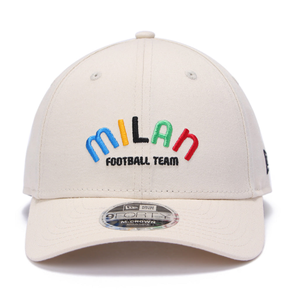 New Era AC Milan Football Club Wordmark Light Cream 9FORTY Adjustable Cap