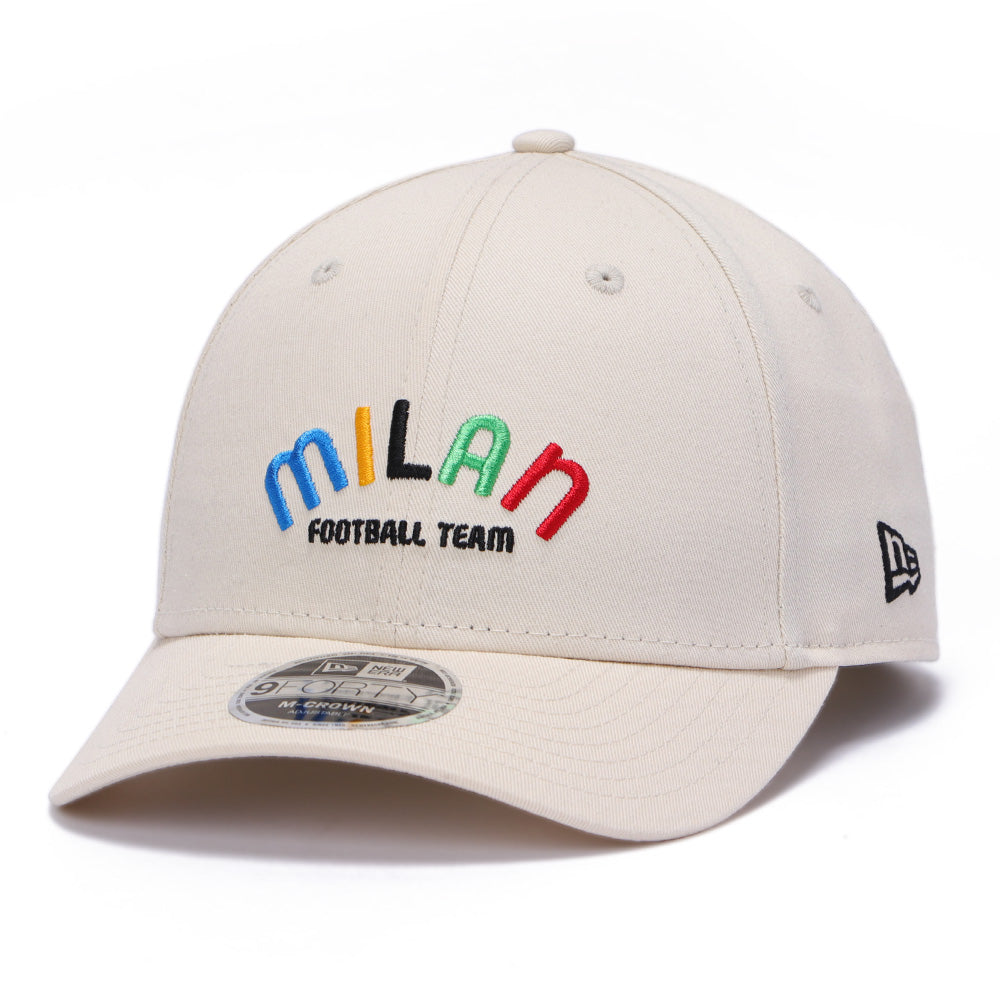 New Era AC Milan Football Club Wordmark Light Cream 9FORTY Adjustable Cap