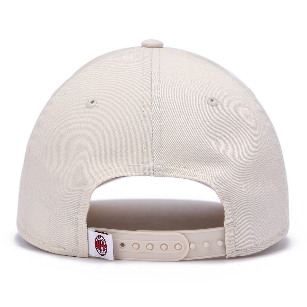 New Era AC Milan Football Club Wordmark Light Cream 9FORTY Adjustable Cap