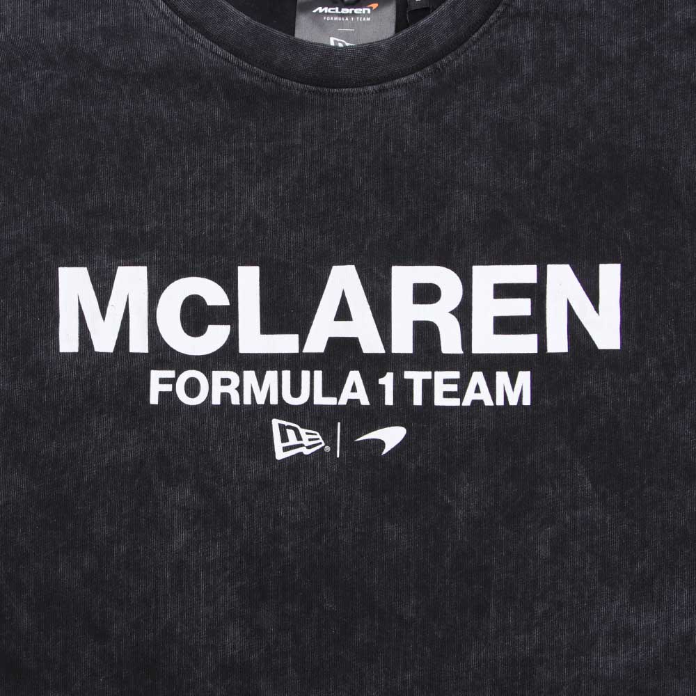 New Era McLaren Racing Wordmark Black Oversized Short Sleeve T-Shirt