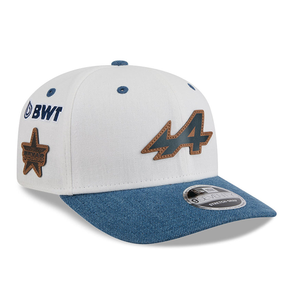 New Era BWT Alpine F1 Team Austin Race Special Light Beige 9SEVENTY Stretch Snapback Cap
