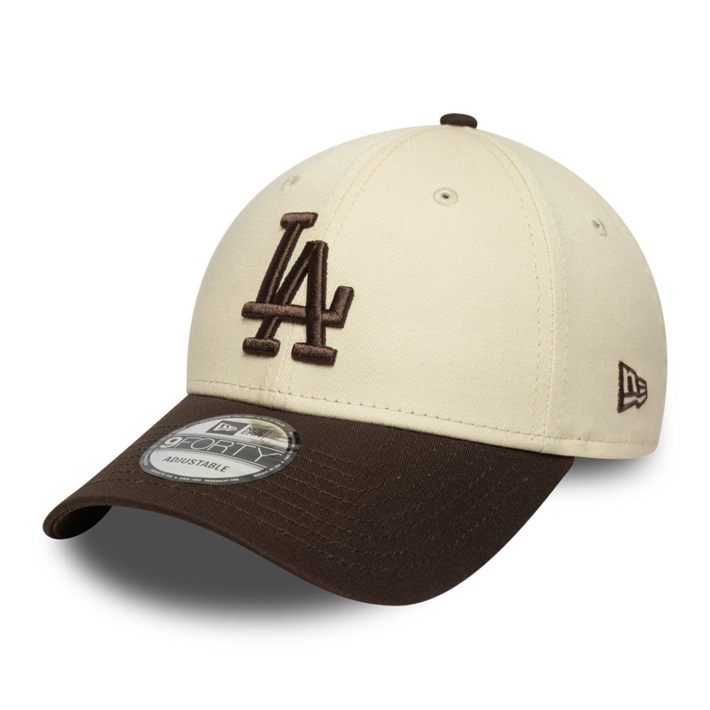 New Era Los Angeles Dodgers Side Patch Light Cream 9FORTY Adjustable Cap