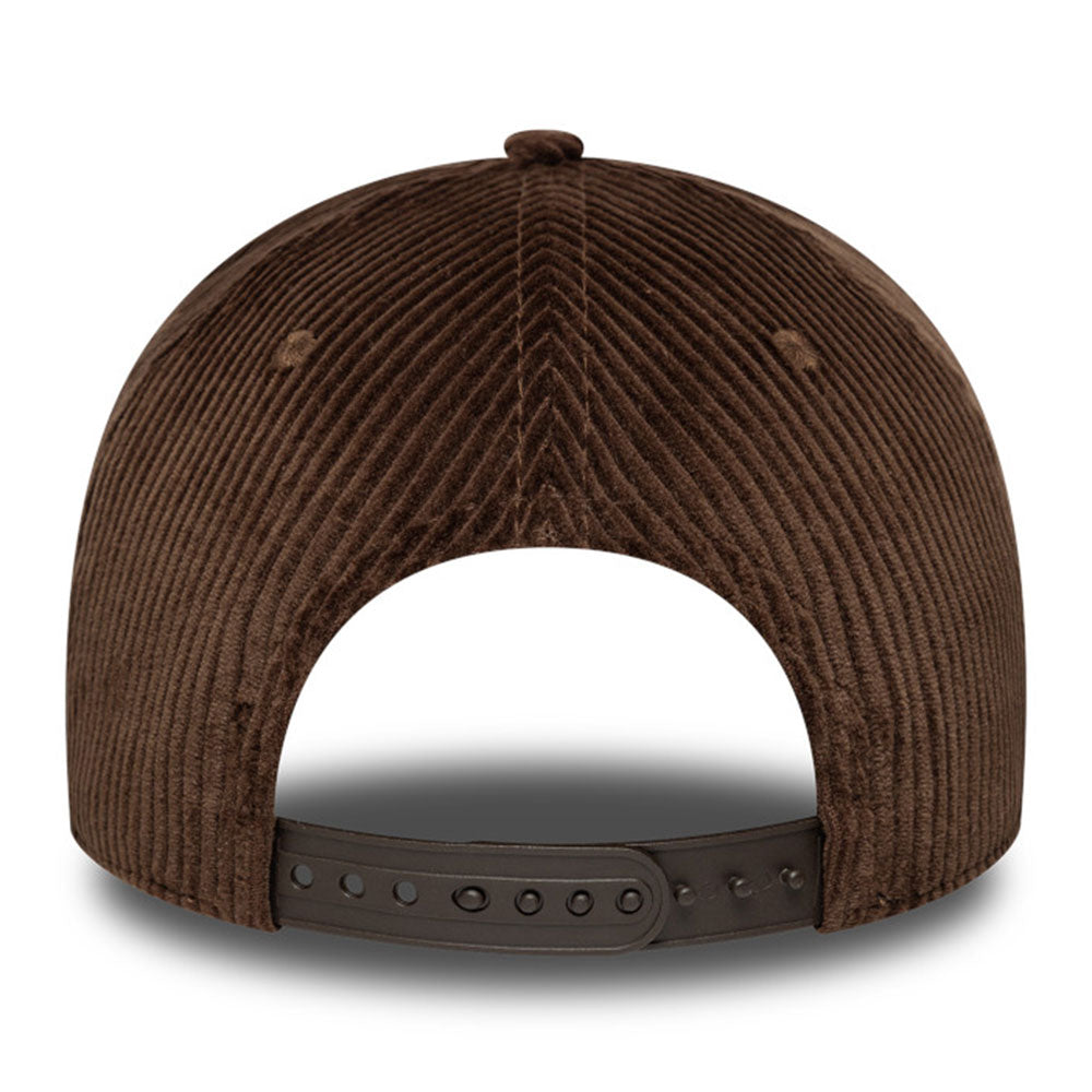New Era Script Patch Cord Brown Suede 9FORTY E-Frame Snapback Cap