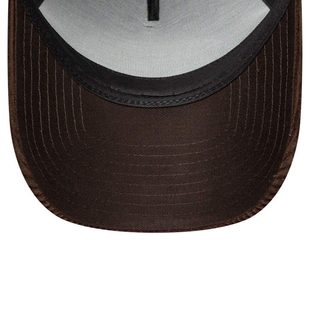 New Era Script Patch Cord Brown Suede 9FORTY E-Frame Snapback Cap